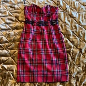 Red Plaid Betsey Johnson Dress